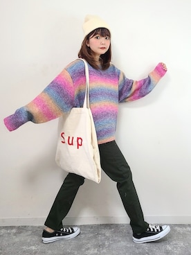 「マイベストコーデ2022」｜「アイテム（福袋/福箱）」を使った、パン粉さん（レディース・151cm）の冬コーディネート
