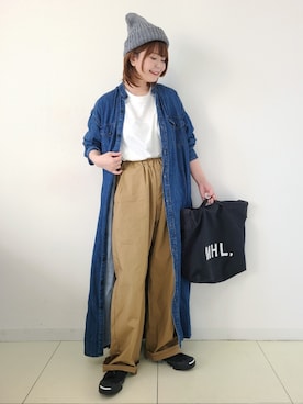 「Lee」｜「アイテム（ワンピース/ドレス）」を使った、パン粉さん（レディース・151cm）の春コーディネート
