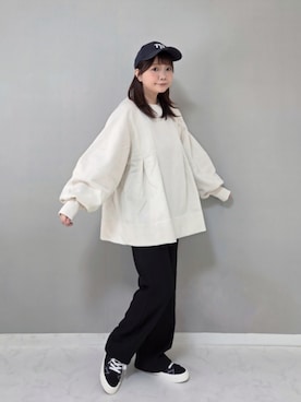 「アイテム（キャップ）」を使った、パン粉さん（レディース・151cm）の秋コーディネート