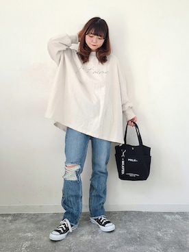 「春服デビュー宣言」｜「アイテム（福袋/福箱）」を使った、パン粉さん（レディース・151cm）の春コーディネート