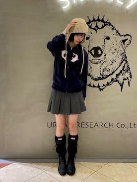 「リング」｜「アイテム（ニットキャップ/ビーニー）」を使った、kanonさん（レディース・167cm）の秋コーディネート