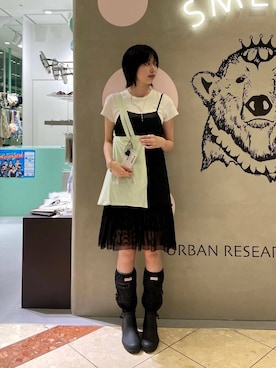 「アイテム（財布/小物、ホワイト系）」を使った、kanonさん（レディース・167cm）の夏コーディネート