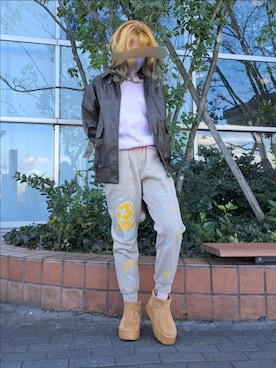 「JERZEES（ジャージーズ）のアイテム」を使った、sousukeさん（レディース・168cm）の冬コーディネート