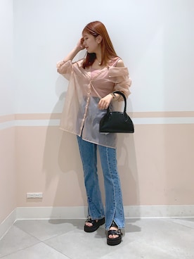 「へザー」｜「アイテム（その他）」を使った、kaeさん（レディース・153cm）の夏コーディネート