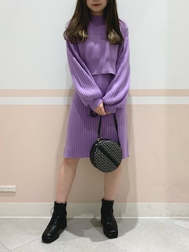 「へザー」｜「アイテム（ワンピース）」を使った、kaeさん（レディース・153cm）の秋コーディネート