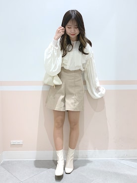 「へザー」｜「アイテム（その他）」を使った、kaeさん（レディース・153cm）の春コーディネート