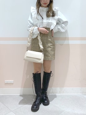 「へザー」｜「アイテム（その他）」を使った、kaeさん（レディース・153cm）の春コーディネート