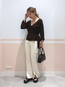 「カシュクール」｜「アイテム（その他）」を使った、kaeさん（レディース・153cm）の夏コーディネート