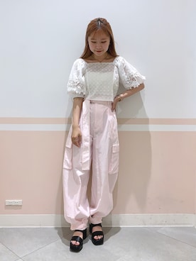 「へザー」｜「アイテム（その他）」を使った、kaeさん（レディース・153cm）の夏コーディネート