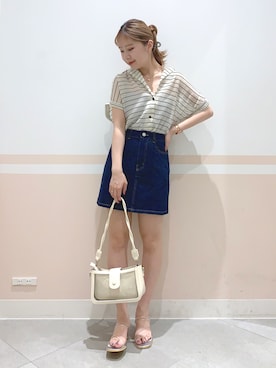 「へザー」｜「アイテム（その他）」を使った、kaeさん（レディース・153cm）の夏コーディネート