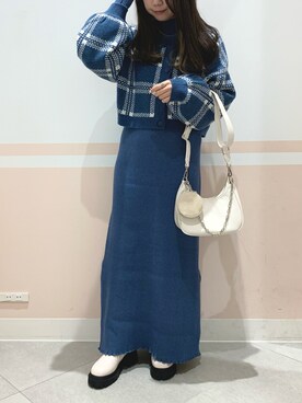 「へザー」｜「アイテム（ワンピース）」を使った、kaeさん（レディース・153cm）の冬コーディネート