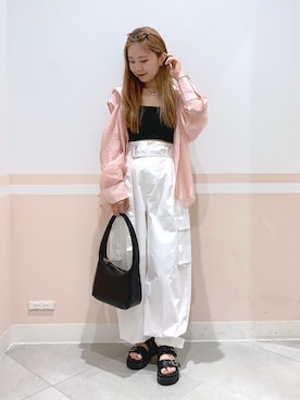 「へザー」｜「アイテム（その他）」を使った、kaeさん（レディース・153cm）の夏コーディネート