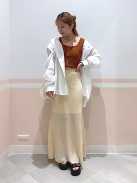 「へザー」｜「アイテム（その他）」を使った、kaeさん（レディース・153cm）の夏コーディネート