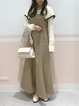 「へザー」｜「アイテム（ワンピース/ドレス）」を使った、kaeさん（レディース・153cm）の春コーディネート