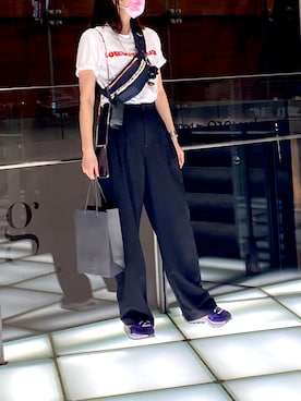 sacai サカイ　ベルト　黒いボディバッグ・ウエストポーチ Sacai（サカイ）の「＜sacai（サカイ）＞ PORTER WAIST/B