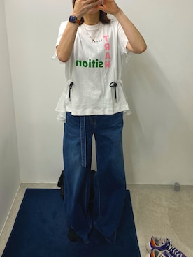 「Sacai（サカイ）のアイテム」を使った、えみ☺︎☆さん（レディース・172cm）の夏コーディネート