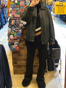 「アイテム（サンダル）」を使った、えみ☺︎☆さん（レディース・172cm）の冬コーディネート