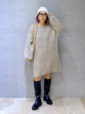 「アイテム（ワンピース/ドレス）」を使った、miwataraさん（レディース・156cm・30代）の秋コーディネート