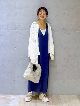 「アイテム（ワンピース/ドレス）」を使った、miwataraさん（レディース・156cm・30代）の夏コーディネート