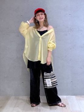 「アイテム（キャミソール）」を使った、miwataraさん（レディース・156cm・30代）の夏コーディネート