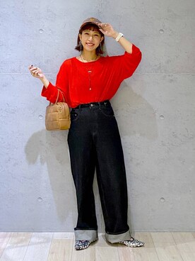「アイテム（帽子）」を使った、miwataraさん（レディース・156cm・30代）の夏コーディネート