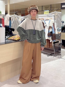 「アイテム（ネックレス）」を使った、miwataraさん（レディース・156cm）の秋コーディネート