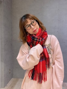 「アイテム（その他トップス、シルバー系）」を使った、miwataraさん（レディース・156cm）の秋コーディネート
