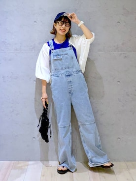 「アイテム（帽子）」を使った、miwataraさん（レディース・156cm・30代）の夏コーディネート