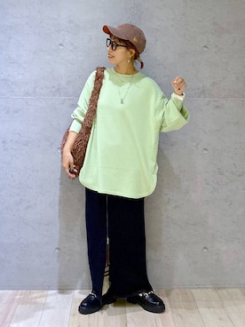 「アイテム（帽子）」を使った、miwataraさん（レディース・156cm・30代）の秋コーディネート