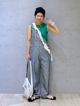 「アイテム（帽子）」を使った、miwataraさん（レディース・156cm・30代）の夏コーディネート