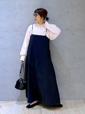 「アイテム（ワンピース/ドレス）」を使った、miwataraさん（レディース・156cm・30代）の春コーディネート