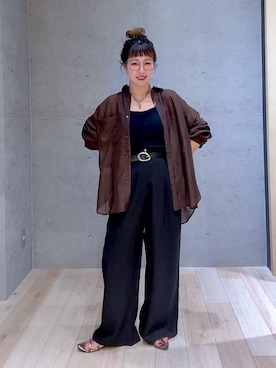 「アイテム（キャミソール）」を使った、miwataraさん（レディース・156cm・30代）の夏コーディネート