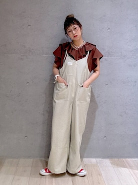 「アイテム（Tシャツ/カットソー）」を使った、miwataraさん（レディース・156cm・30代）の夏コーディネート