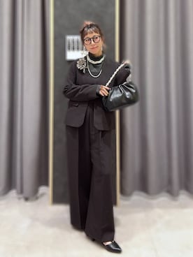 「アイテム（サロペット/オーバーオール）」を使った、miwataraさん（レディース・156cm・30代）の冬コーディネート