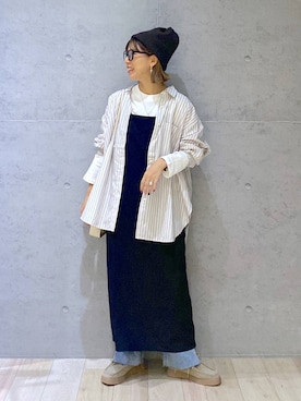 「アイテム（ワンピース/ドレス）」を使った、miwataraさん（レディース・156cm・30代）の秋コーディネート