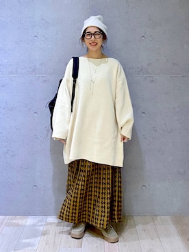 「アイテム（ワンピース/ドレス）」を使った、miwataraさん（レディース・156cm・30代）の秋コーディネート