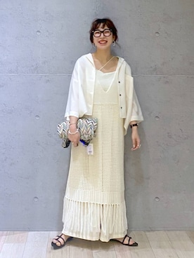 「アイテム（ワンピース/ドレス）」を使った、miwataraさん（レディース・156cm・30代）の春コーディネート