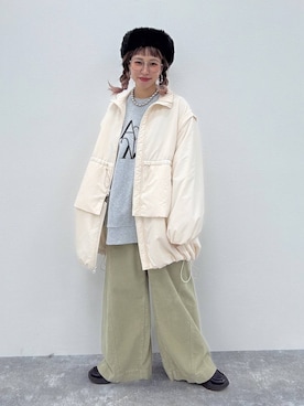 「アイテム（スウェット）」を使った、miwataraさん（レディース・156cm・30代）の秋コーディネート