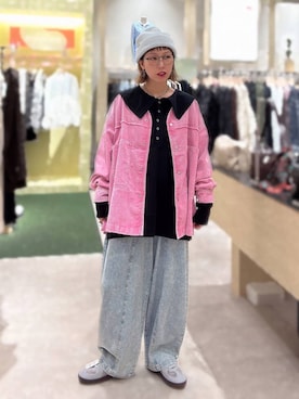 「LEPSIM（レプシィム）のアイテム（デニムパンツ）」を使った、miwataraさん（レディース・156cm）の秋コーディネート