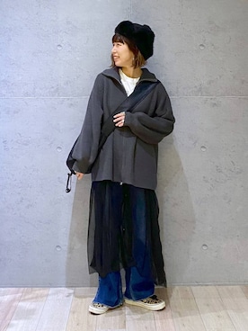 「アイテム（ワンピース/ドレス）」を使った、miwataraさん（レディース・156cm・30代）の冬コーディネート