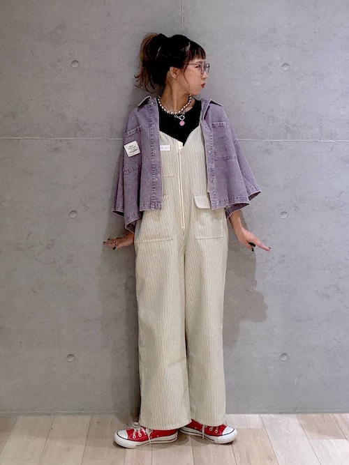 確認用・*.︎︎☁︎︎︎︎ Textured Open Collar Checked Shirt、Front Zip Bubble Hem