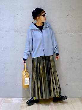 「アイテム（カーディガン/ボレロ）」を使った、miwataraさん（レディース・156cm・30代）の秋コーディネート
