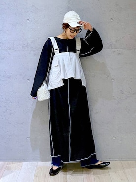 「アイテム（ワンピース/ドレス）」を使った、miwataraさん（レディース・156cm・30代）の春コーディネート