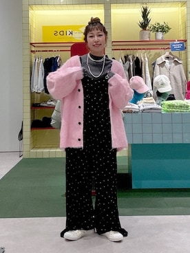 「アイテム（カーディガン/ボレロ）」を使った、miwataraさん（レディース・156cm・30代）の冬コーディネート