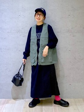 「アイテム（ワンピース/ドレス）」を使った、miwataraさん（レディース・156cm・30代）の春コーディネート