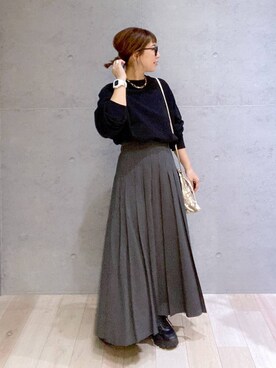 「アイテム（アクセサリー）」を使った、miwataraさん（レディース・156cm・30代）の秋コーディネート