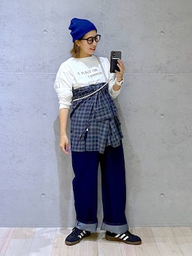 「アイテム（帽子）」を使った、miwataraさん（レディース・156cm・30代）の秋コーディネート
