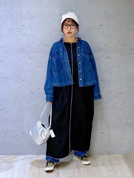 「アイテム（ワンピース/ドレス）」を使った、miwataraさん（レディース・156cm・30代）の春コーディネート