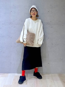 「アイテム（ニットキャップ/ビーニー）」を使った、miwataraさん（レディース・156cm・30代）の秋コーディネート