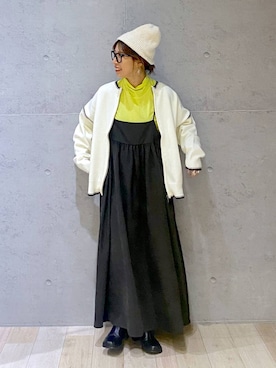 「アイテム（ワンピース/ドレス）」を使った、miwataraさん（レディース・156cm・30代）の秋コーディネート